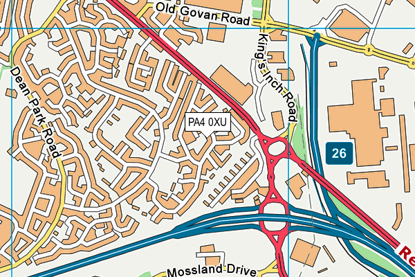 PA4 0XU map - OS VectorMap District (Ordnance Survey) PA4 0XU map - OS VectorMap District (Ordnance Survey)