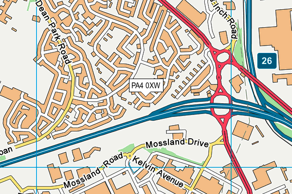 PA4 0XW map - OS VectorMap District (Ordnance Survey) PA4 0XW map - OS VectorMap District (Ordnance Survey)