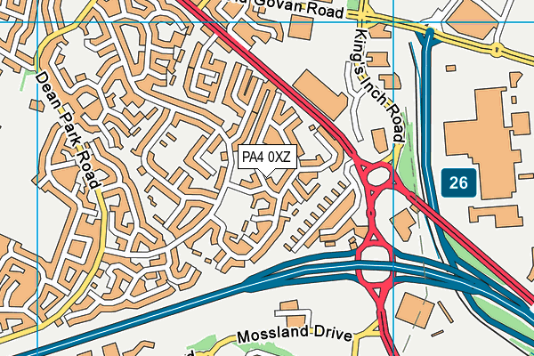 PA4 0XZ map - OS VectorMap District (Ordnance Survey) PA4 0XZ map - OS VectorMap District (Ordnance Survey)