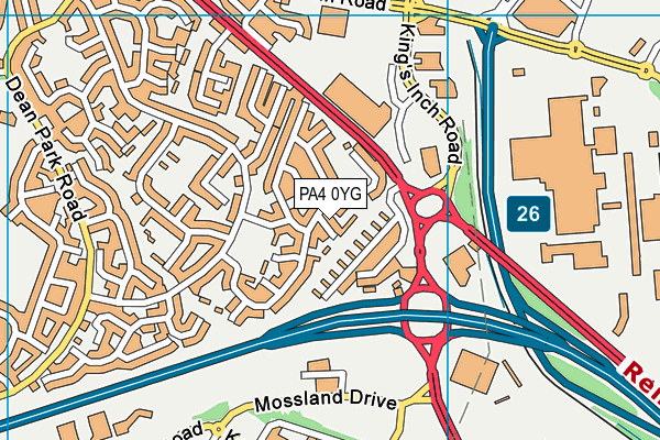 PA4 0YG map - OS VectorMap District (Ordnance Survey) PA4 0YG map - OS VectorMap District (Ordnance Survey)