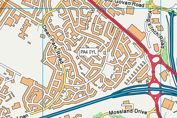 PA4 0YL map - OS VectorMap District (Ordnance Survey) PA4 0YL map - OS VectorMap District (Ordnance Survey)