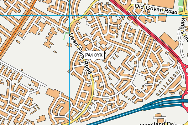 PA4 0YX map - OS VectorMap District (Ordnance Survey) PA4 0YX map - OS VectorMap District (Ordnance Survey)