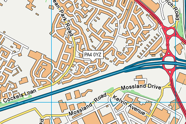 PA4 0YZ map - OS VectorMap District (Ordnance Survey) PA4 0YZ map - OS VectorMap District (Ordnance Survey)