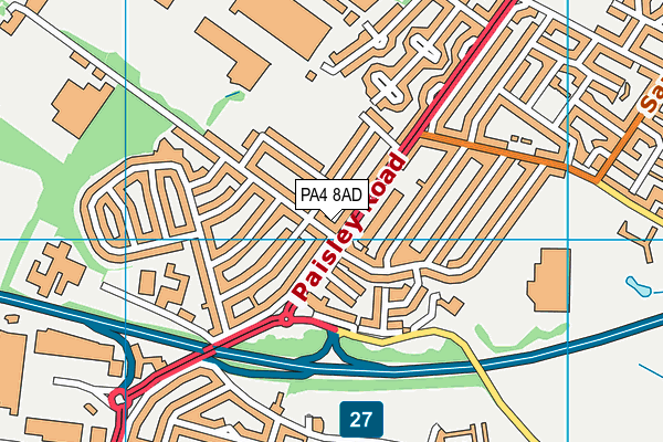 PA4 8AD map - OS VectorMap District (Ordnance Survey) PA4 8AD map - OS VectorMap District (Ordnance Survey)