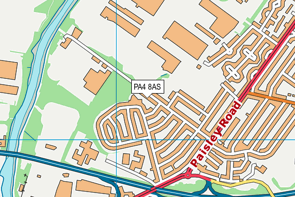 PA4 8AS map - OS VectorMap District (Ordnance Survey) PA4 8AS map - OS VectorMap District (Ordnance Survey)