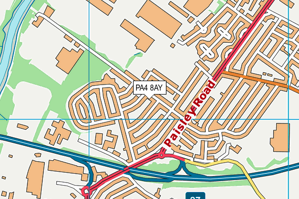 PA4 8AY map - OS VectorMap District (Ordnance Survey) PA4 8AY map - OS VectorMap District (Ordnance Survey)