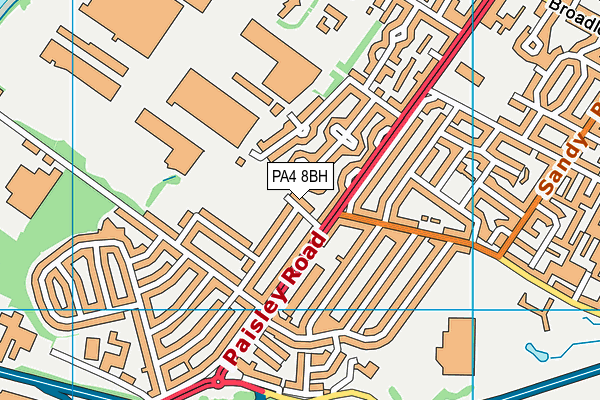 PA4 8BH map - OS VectorMap District (Ordnance Survey) PA4 8BH map - OS VectorMap District (Ordnance Survey)