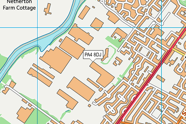 PA4 8DJ map - OS VectorMap District (Ordnance Survey)