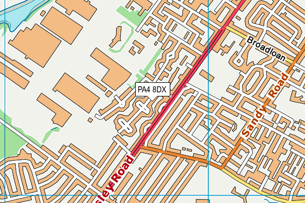 PA4 8DX map - OS VectorMap District (Ordnance Survey) PA4 8DX map - OS VectorMap District (Ordnance Survey)