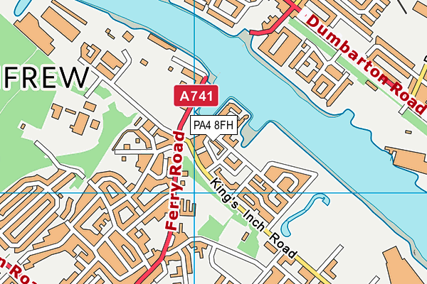 PA4 8FH map - OS VectorMap District (Ordnance Survey) PA4 8FH map - OS VectorMap District (Ordnance Survey)