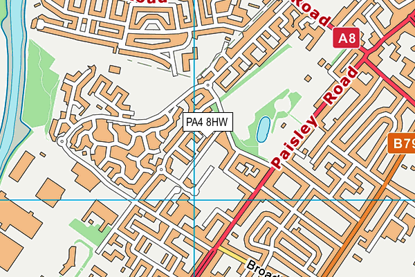 PA4 8HW map - OS VectorMap District (Ordnance Survey) PA4 8HW map - OS VectorMap District (Ordnance Survey)