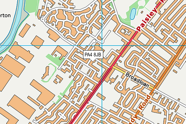 PA4 8JB map - OS VectorMap District (Ordnance Survey) PA4 8JB map - OS VectorMap District (Ordnance Survey)