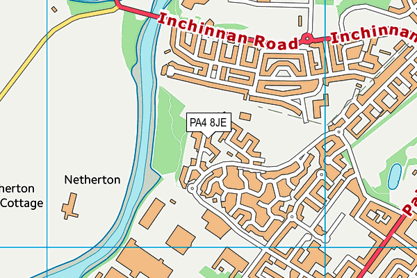 PA4 8JE map - OS VectorMap District (Ordnance Survey)