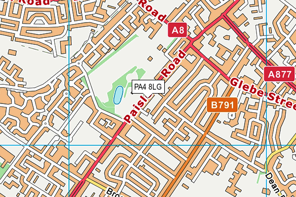 PA4 8LG map - OS VectorMap District (Ordnance Survey) PA4 8LG map - OS VectorMap District (Ordnance Survey)