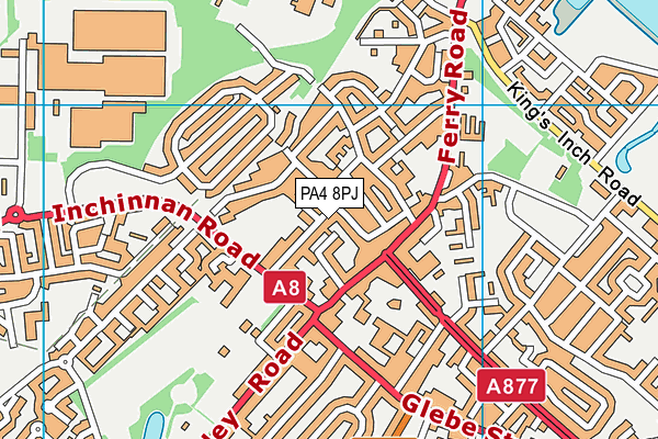 PA4 8PJ map - OS VectorMap District (Ordnance Survey) PA4 8PJ map - OS VectorMap District (Ordnance Survey)