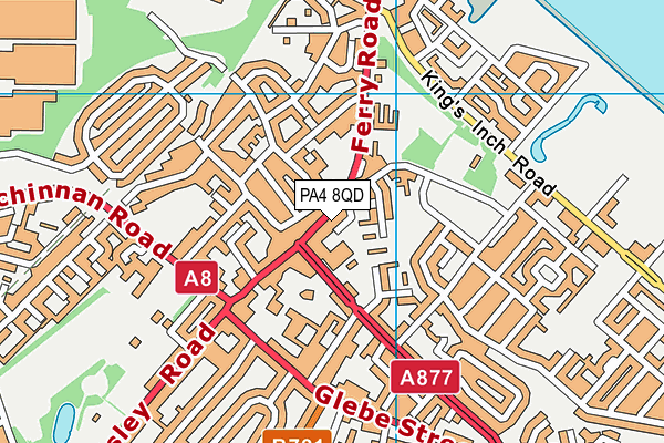 PA4 8QD map - OS VectorMap District (Ordnance Survey)