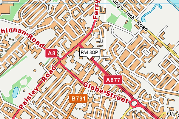 PA4 8QP map - OS VectorMap District (Ordnance Survey)