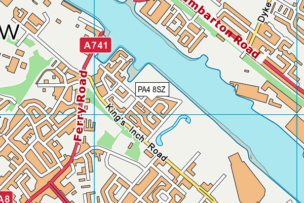 PA4 8SZ map - OS VectorMap District (Ordnance Survey)