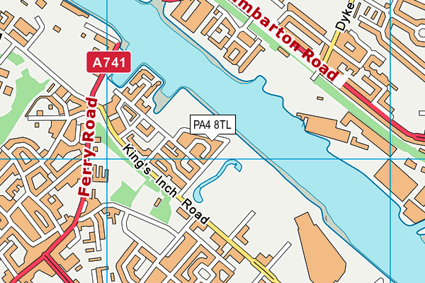 PA4 8TL map - OS VectorMap District (Ordnance Survey) PA4 8TL map - OS VectorMap District (Ordnance Survey)