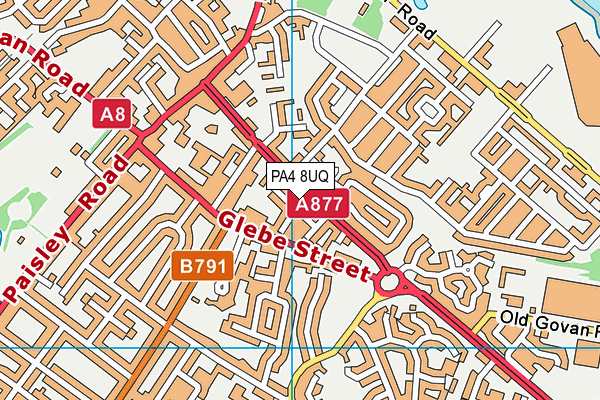 PA4 8UQ map - OS VectorMap District (Ordnance Survey)