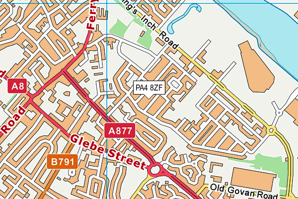 PA4 8ZF map - OS VectorMap District (Ordnance Survey) PA4 8ZF map - OS VectorMap District (Ordnance Survey)