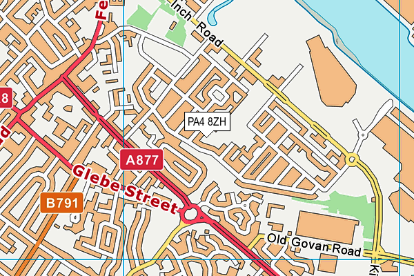 PA4 8ZH map - OS VectorMap District (Ordnance Survey)