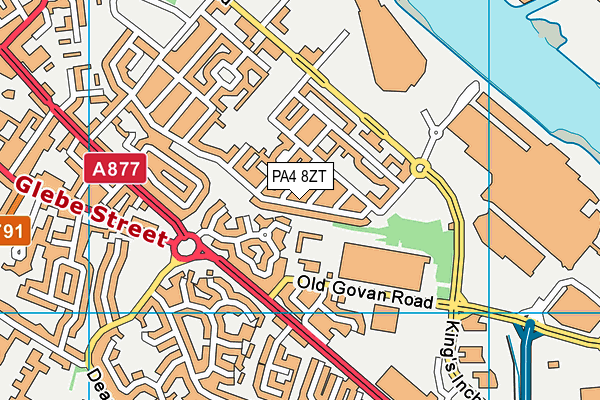 PA4 8ZT map - OS VectorMap District (Ordnance Survey) PA4 8ZT map - OS VectorMap District (Ordnance Survey)