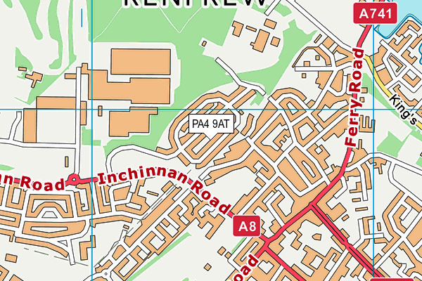 PA4 9AT map - OS VectorMap District (Ordnance Survey)