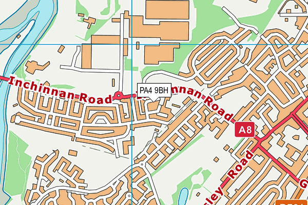 PA4 9BH map - OS VectorMap District (Ordnance Survey) PA4 9BH map - OS VectorMap District (Ordnance Survey)