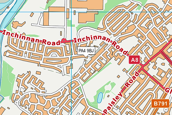 PA4 9BJ map - OS VectorMap District (Ordnance Survey) PA4 9BJ map - OS VectorMap District (Ordnance Survey)