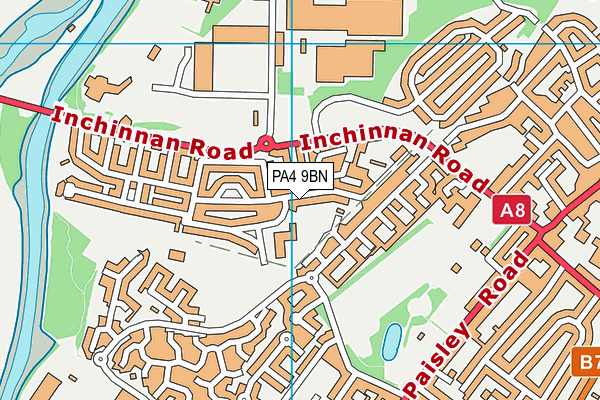 PA4 9BN map - OS VectorMap District (Ordnance Survey) PA4 9BN map - OS VectorMap District (Ordnance Survey)
