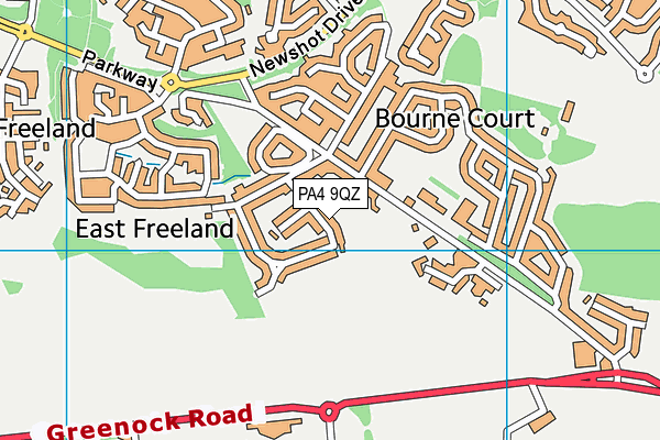 PA4 9QZ map - OS VectorMap District (Ordnance Survey) PA4 9QZ map - OS VectorMap District (Ordnance Survey)