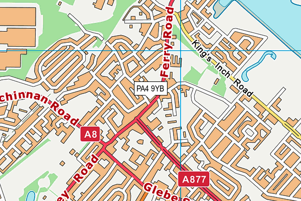 PA4 9YB map - OS VectorMap District (Ordnance Survey) PA4 9YB map - OS VectorMap District (Ordnance Survey)