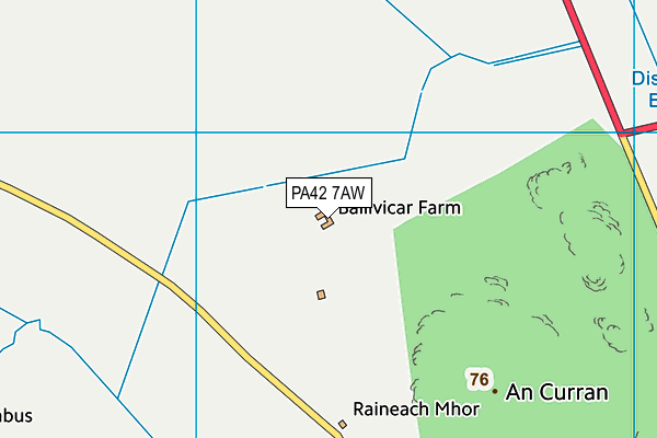 PA42 7AW map - OS VectorMap District (Ordnance Survey) PA42 7AW map - OS VectorMap District (Ordnance Survey)