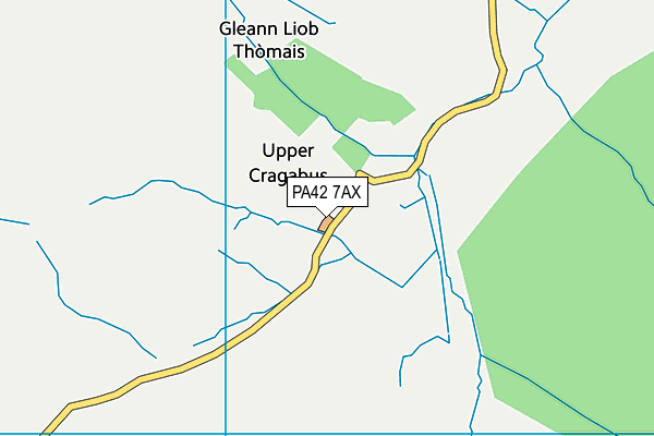 PA42 7AX map - OS VectorMap District (Ordnance Survey) PA42 7AX map - OS VectorMap District (Ordnance Survey)