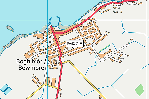 PA43 7JE map - OS VectorMap District (Ordnance Survey)