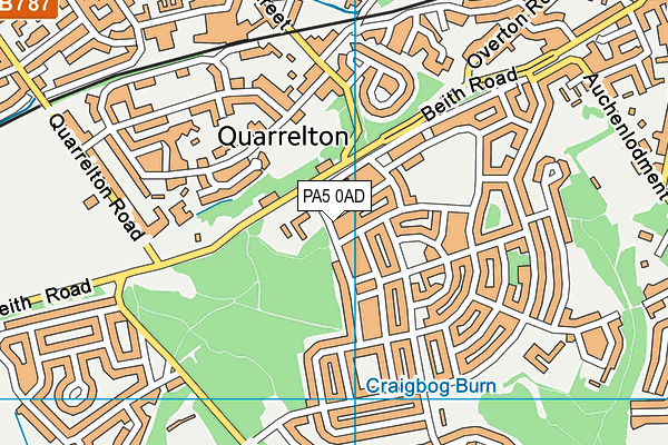 PA5 0AD map - OS VectorMap District (Ordnance Survey) PA5 0AD map - OS VectorMap District (Ordnance Survey)