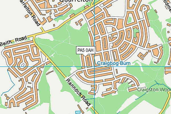 PA5 0AH map - OS VectorMap District (Ordnance Survey) PA5 0AH map - OS VectorMap District (Ordnance Survey)