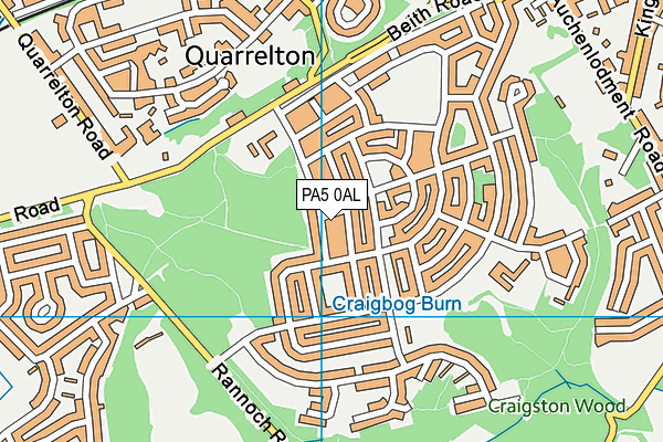 PA5 0AL map - OS VectorMap District (Ordnance Survey) PA5 0AL map - OS VectorMap District (Ordnance Survey)