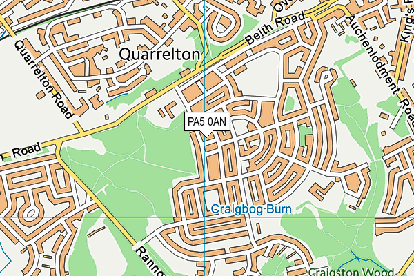 PA5 0AN map - OS VectorMap District (Ordnance Survey) PA5 0AN map - OS VectorMap District (Ordnance Survey)