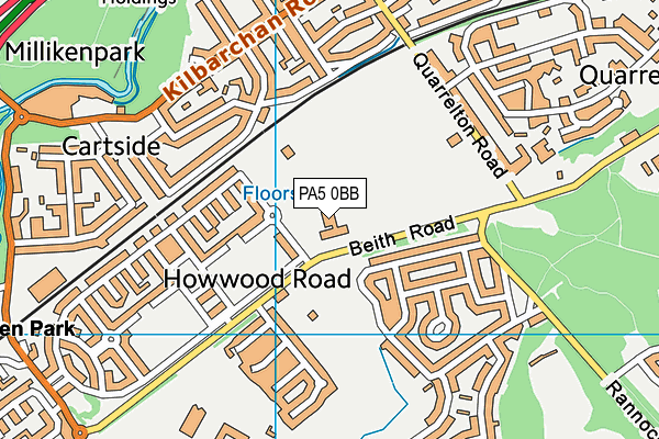 PA5 0BB map - OS VectorMap District (Ordnance Survey) PA5 0BB map - OS VectorMap District (Ordnance Survey)
