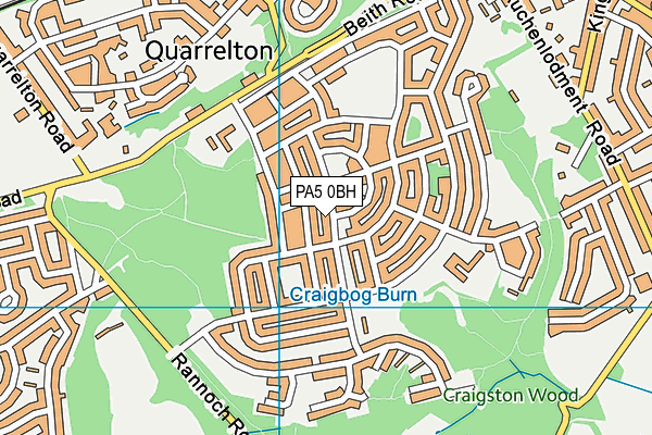 PA5 0BH map - OS VectorMap District (Ordnance Survey) PA5 0BH map - OS VectorMap District (Ordnance Survey)