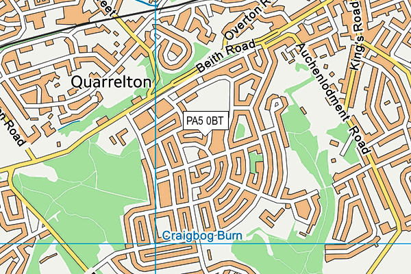 PA5 0BT map - OS VectorMap District (Ordnance Survey) PA5 0BT map - OS VectorMap District (Ordnance Survey)