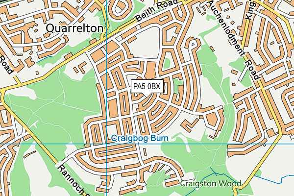 PA5 0BX map - OS VectorMap District (Ordnance Survey) PA5 0BX map - OS VectorMap District (Ordnance Survey)
