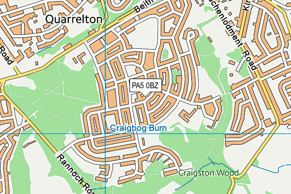 PA5 0BZ map - OS VectorMap District (Ordnance Survey) PA5 0BZ map - OS VectorMap District (Ordnance Survey)