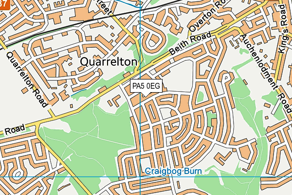 PA5 0EG map - OS VectorMap District (Ordnance Survey) PA5 0EG map - OS VectorMap District (Ordnance Survey)