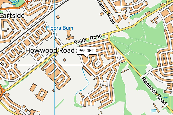 PA5 0ET map - OS VectorMap District (Ordnance Survey) PA5 0ET map - OS VectorMap District (Ordnance Survey)