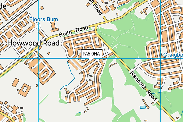 PA5 0HA map - OS VectorMap District (Ordnance Survey) PA5 0HA map - OS VectorMap District (Ordnance Survey)