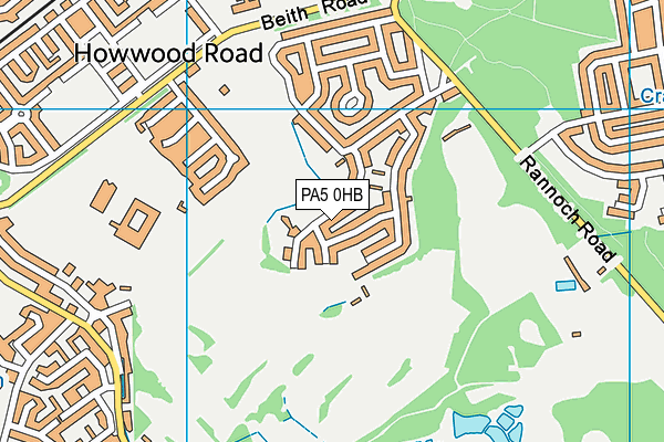 PA5 0HB map - OS VectorMap District (Ordnance Survey) PA5 0HB map - OS VectorMap District (Ordnance Survey)