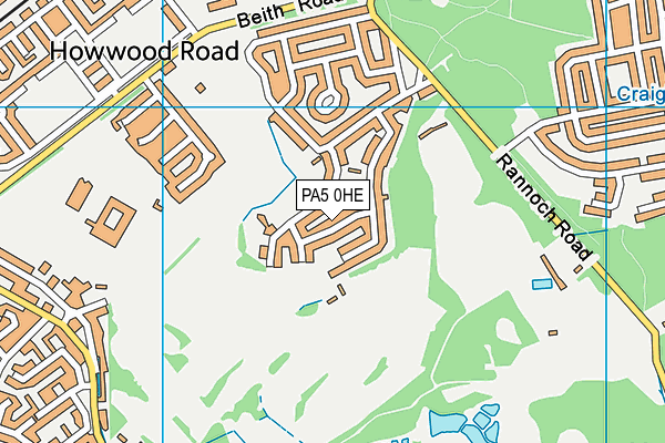 PA5 0HE map - OS VectorMap District (Ordnance Survey) PA5 0HE map - OS VectorMap District (Ordnance Survey)